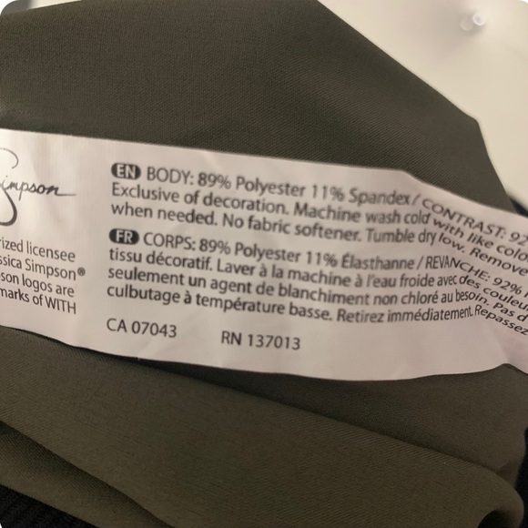 NWT Jessica Simpson Desert Snake High-Rise Woven Side Pockets Joggers Olive S - Picture 9 of 13